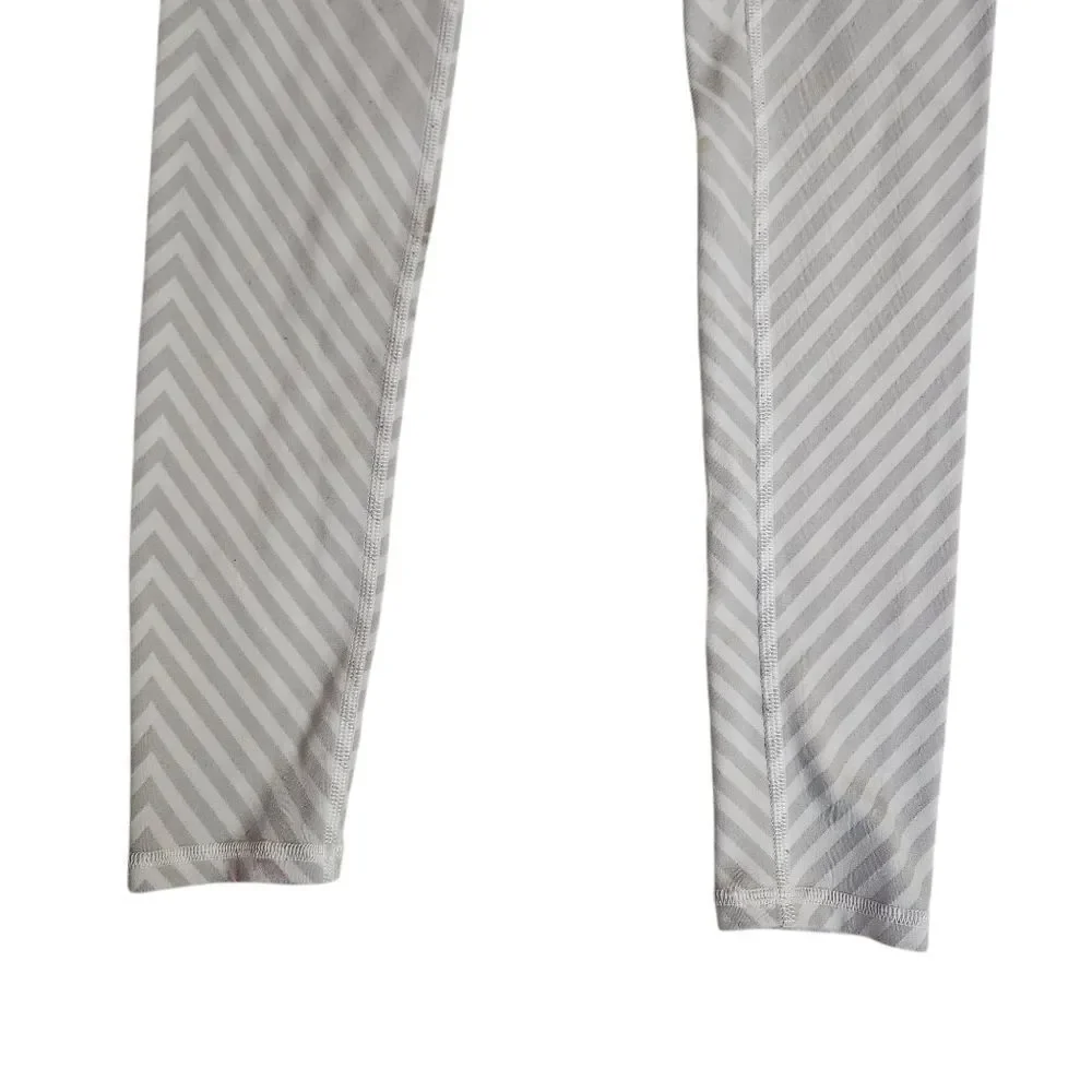 Alo Yoga Gray Striped High‎ Waisted Leggings Sz XS